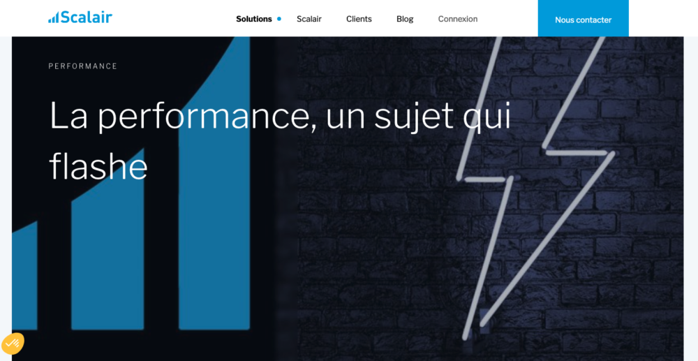 refonte site web sacalair accroche perf